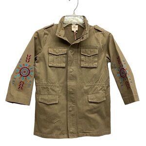 Hayden NWT Tan Embroidered Accent Utility Jacket Girls size 11/12